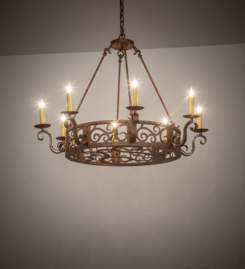 36" Wide Delano 8 Light Chandelier