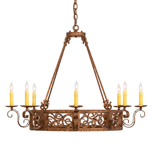 36" Wide Delano 8 Light Chandelier