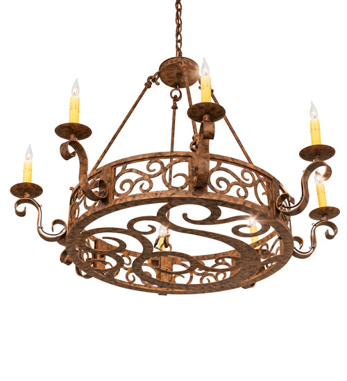 36" Wide Delano 8 Light Chandelier