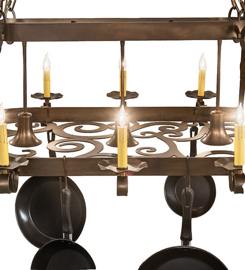 63" Long Neo 15 Light Pot Rack