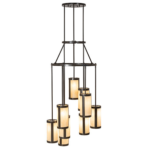 30" Wide Cartier 9 Light Cascading Chandelier