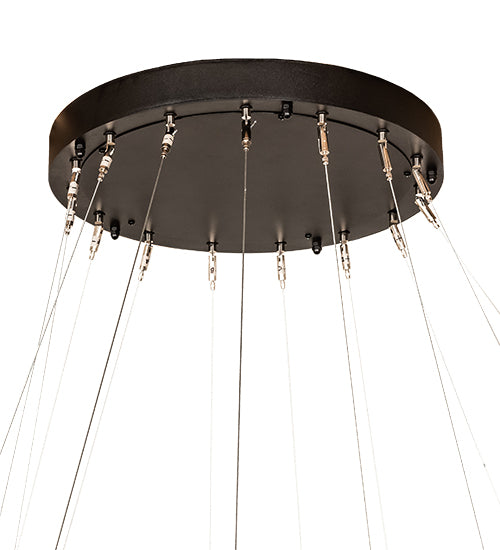 60" Wide Anillo 5 Ring Cascading Chandelier