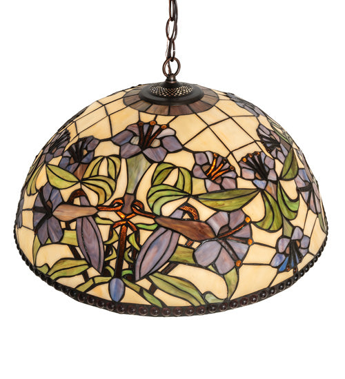 22" Wide Nouveau Lily Pendant