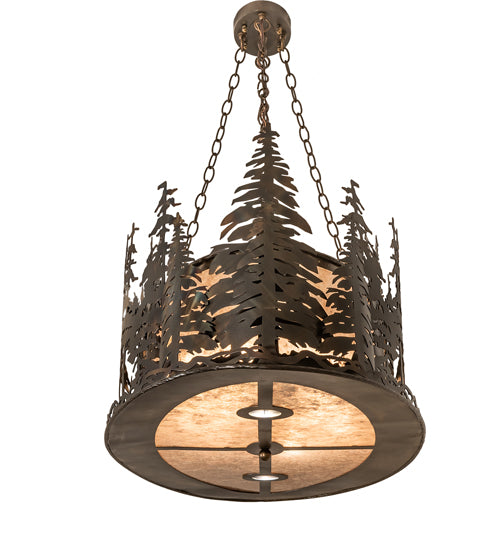 48" Long Tall Pines Oblong Inverted Pendant