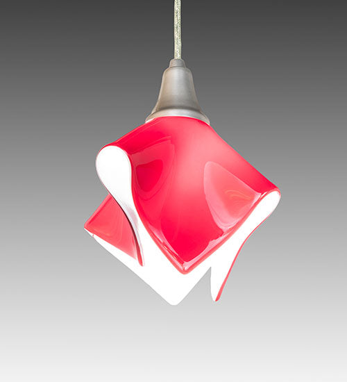 8" Wide Handkerchief Red Mini Pendant