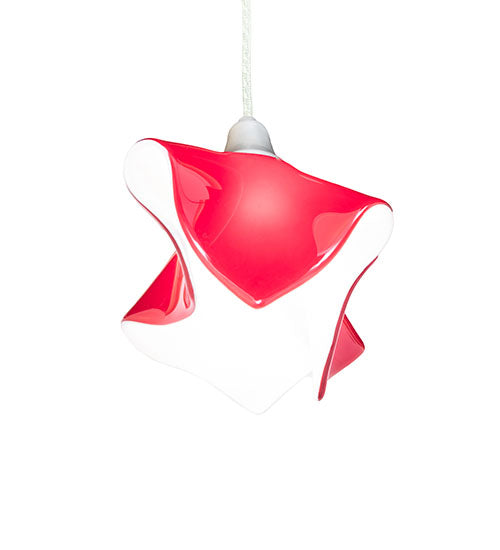 8" Wide Handkerchief Red Mini Pendant