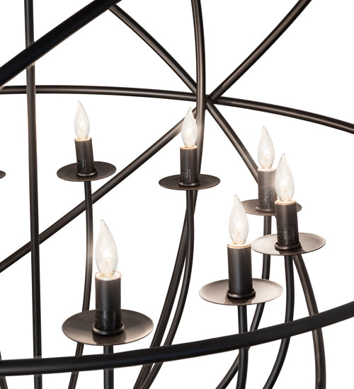 36" Wide Atom Enerjisi 12 Light Chandelier