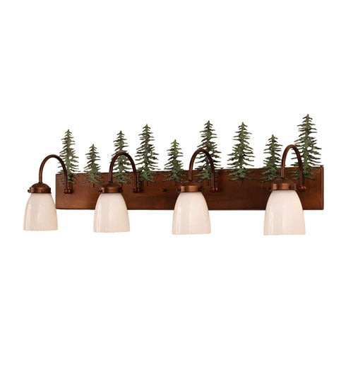 34" Wide Tall Pines 4 Light Vanity Light