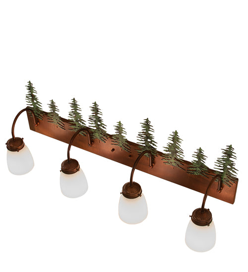 34" Wide Tall Pines 4 Light Vanity Light