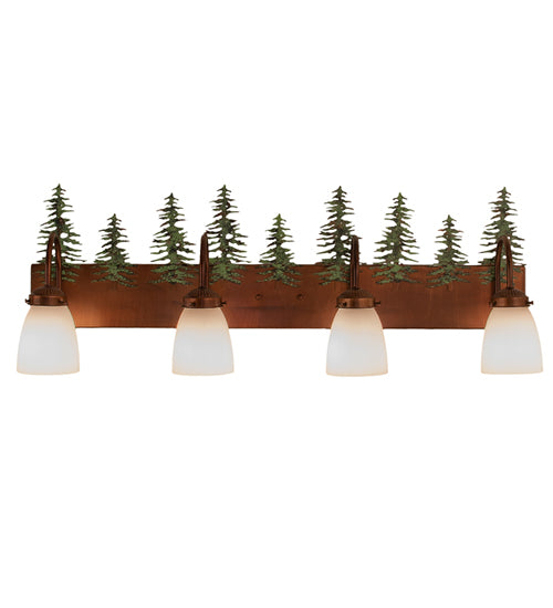 34" Wide Tall Pines 4 Light Vanity Light