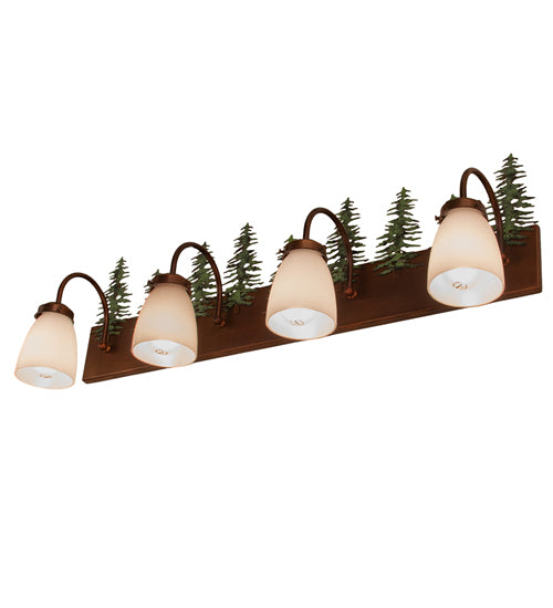 34" Wide Tall Pines 4 Light Vanity Light