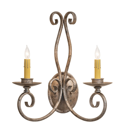 15" Wide Phillipe 2 Light Wall Sconce