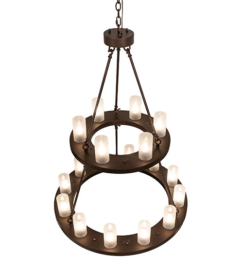 36" Wide Loxley 18 Light Two Tier Chandelier