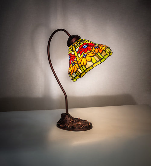 18" High Tiffany Poinsettia Desk Lamp