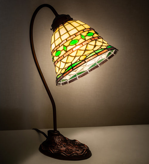 18" Wide Tiffany Roman Desk Lamp