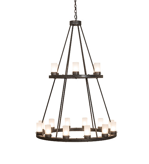 42" Wide Loxley 18 Light Two Tier Chandelier