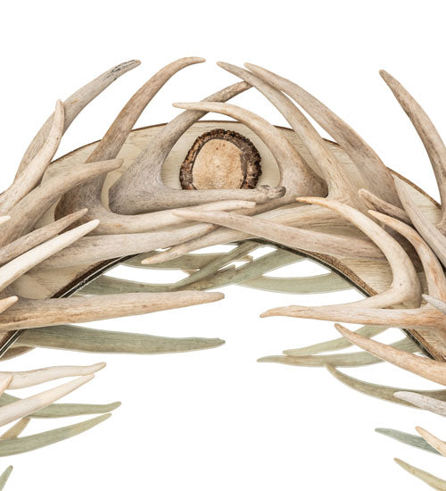 36" Wide X 48" High Antlers Mule Deer Oval Mirror