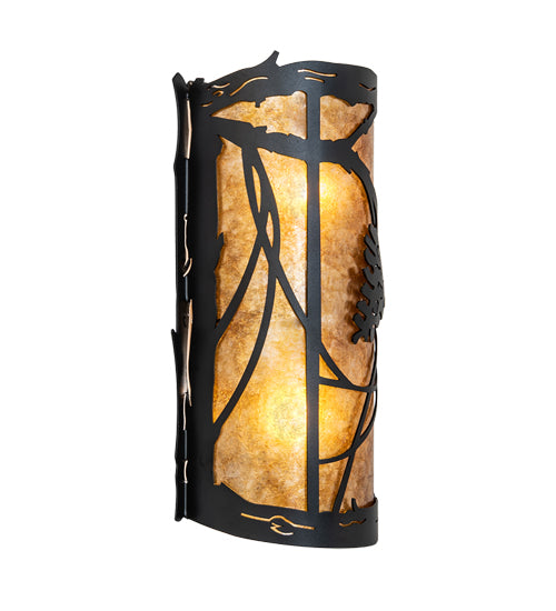 8" Wide Whispering Pines Right Wall Sconce