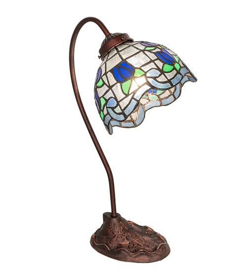 18" High Roseborder Desk Lamp