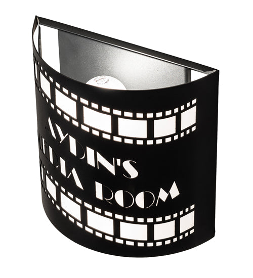 10" Wide Tinseltown Filmstrip Personalized Wall Sconce