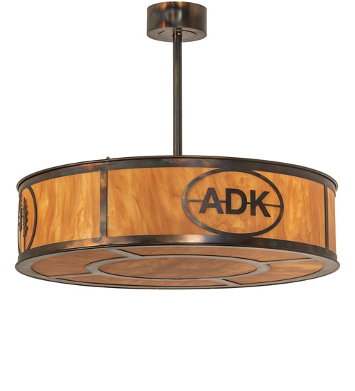 36.5" Wide Personalized Adirondack Bank Pendant