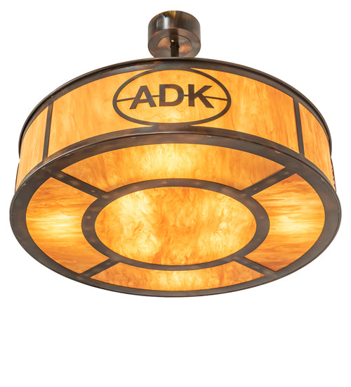 36.5" Wide Personalized Adirondack Bank Pendant