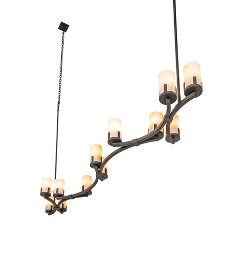 96" Long Cero 12 Light Oblong Chandelier