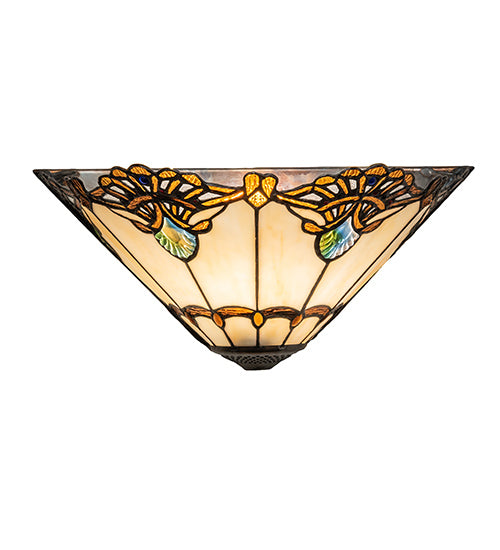 16" Wide Shell With Jewels Wall Sconce