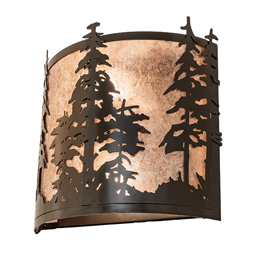 12" Wide Tall Pines Wall Sconce