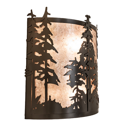 12" Wide Tall Pines Wall Sconce