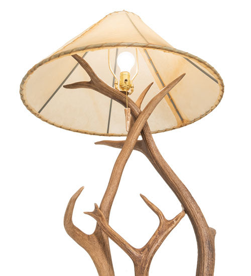 75" High Antlers Elk & Mule Deer Floor Lamp