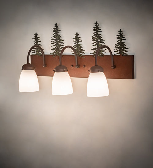 24"Wide Tall Pines 3 Light Vanity Light