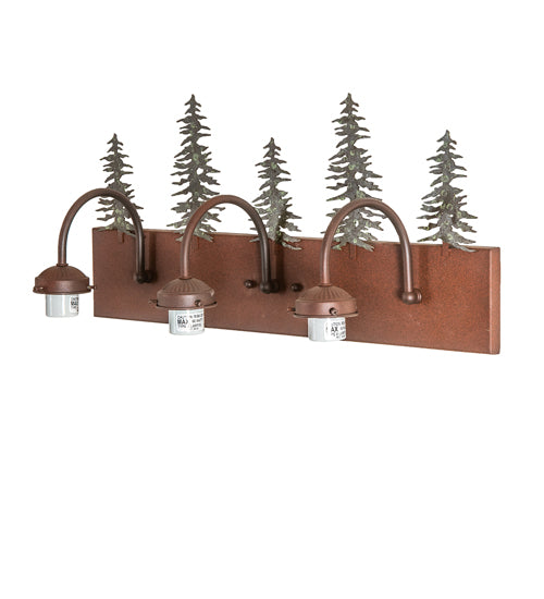 24"Wide Tall Pines 3 Light Vanity Light