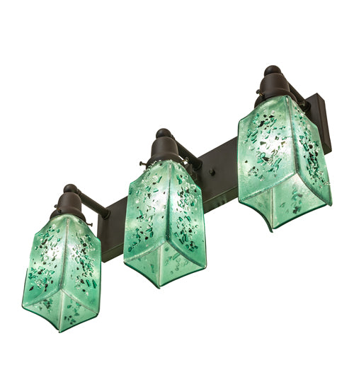 24" Wide Metro Fusion Seaglass 3 Light Draped Vanity Light