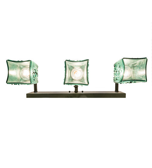 24" Wide Metro Fusion Seaglass 3 Light Draped Vanity Light