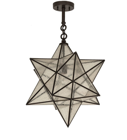 21" Wide Moravian Star Semi-Flushmount