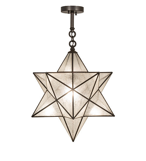 21" Wide Moravian Star Semi-Flushmount