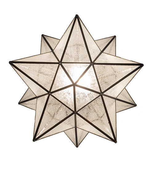 21" Wide Moravian Star Semi-Flushmount