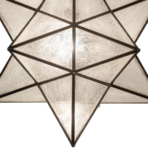 21" Wide Moravian Star Semi-Flushmount