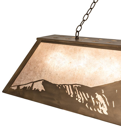 61" Long Mountain Range Oblong Pendant