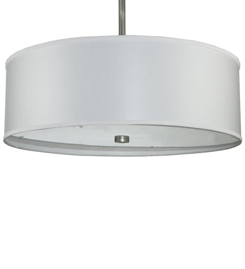 24" Wide Cilindro White Trilam Textrene Pendant