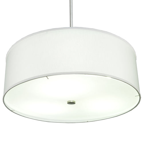 24" Wide Cilindro White Trilam Textrene Pendant