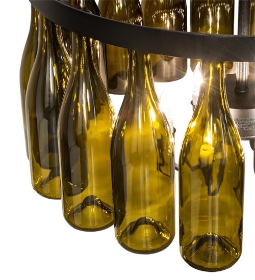 26" Wide Tuscan Vineyard 20 Light Wine Bottle Chandelier