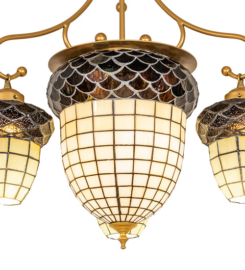 24" Wide Acorn 4 Light Chandelier