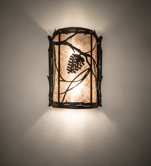 10" Wide Whispering Pines Right Wall Sconce