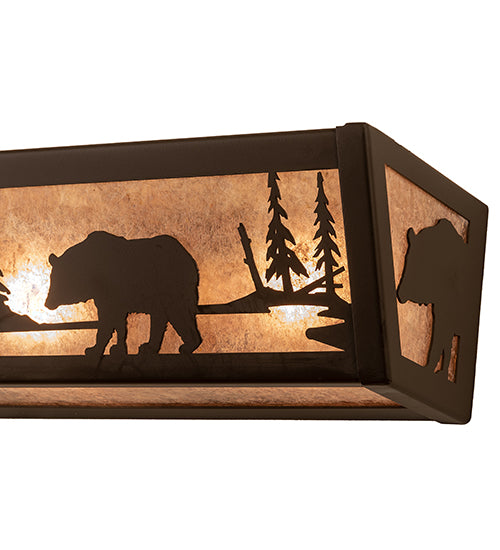 24" Wide Bear At Lake Vanity Light