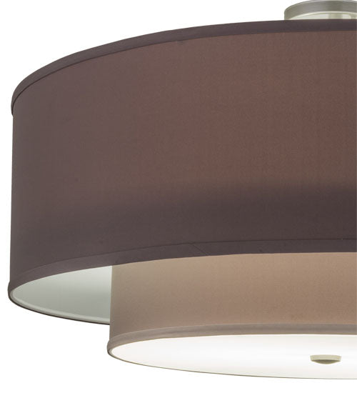 30" Wide Cilindro Textrene Two Tier Pendant