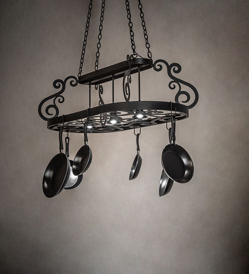 48" Long Neo 3 Light Pot Rack