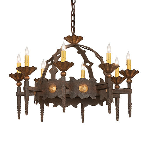 28" Wide Antibes 8 Light Chandelier