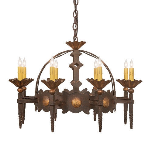 28" Wide Antibes 8 Light Chandelier